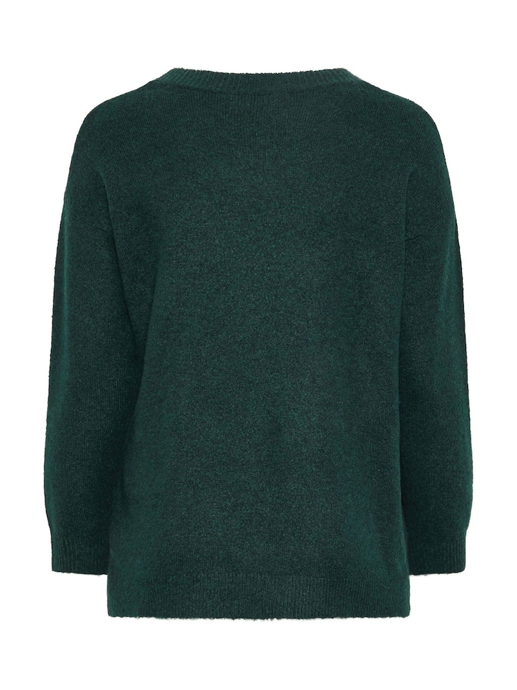 Evans Green Zig-Zag Sequin Embellished Jumper - Image 6 of 6