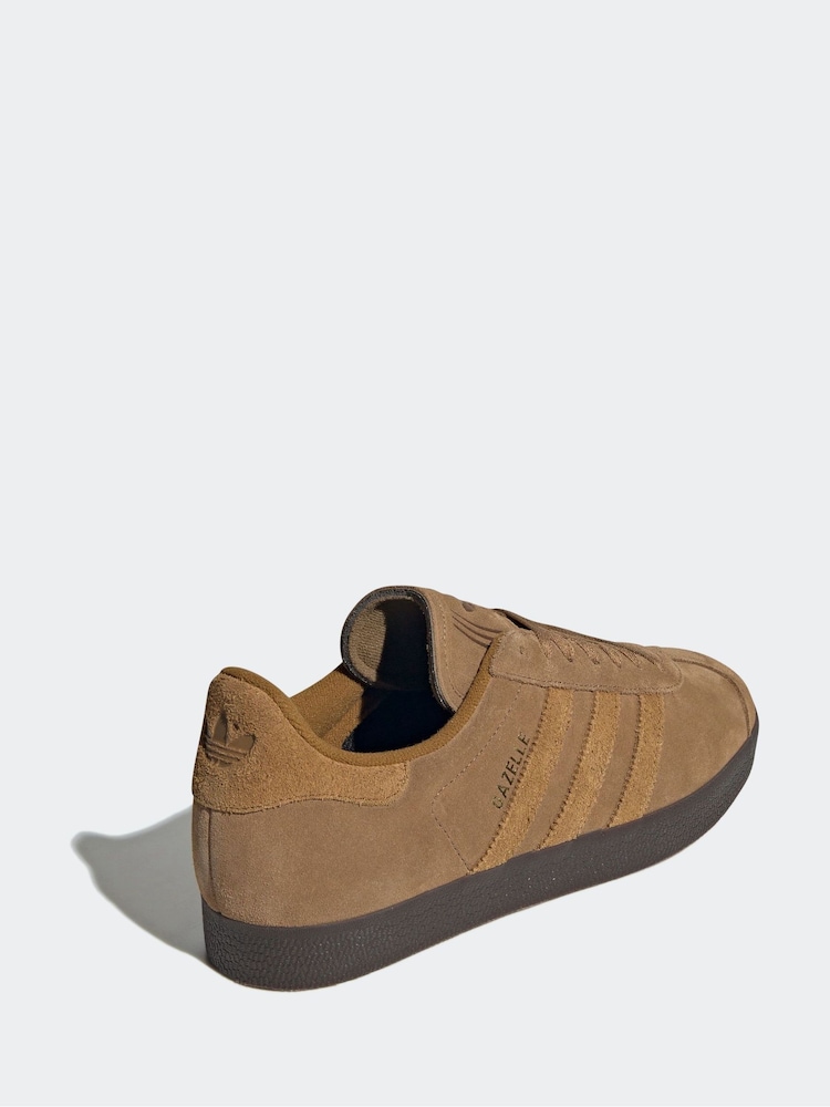 adidas Originals Light Brown Gazelle Trainers - Image 4 of 8