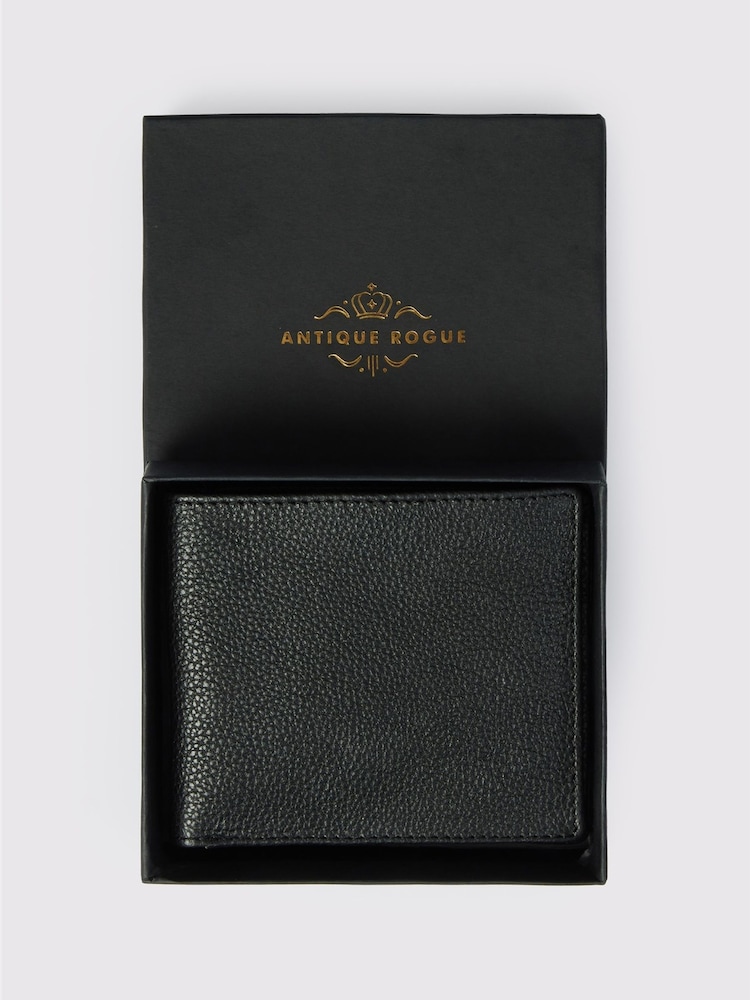 Antique Rogue Black Leather Flap Wallet - Image 2 of 3 Antique Rogue Black Leather Flap Wallet - Image 2 of 3
