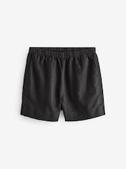 Schwarz - Shorts aus Leinenmischung - Bild 4 von 5