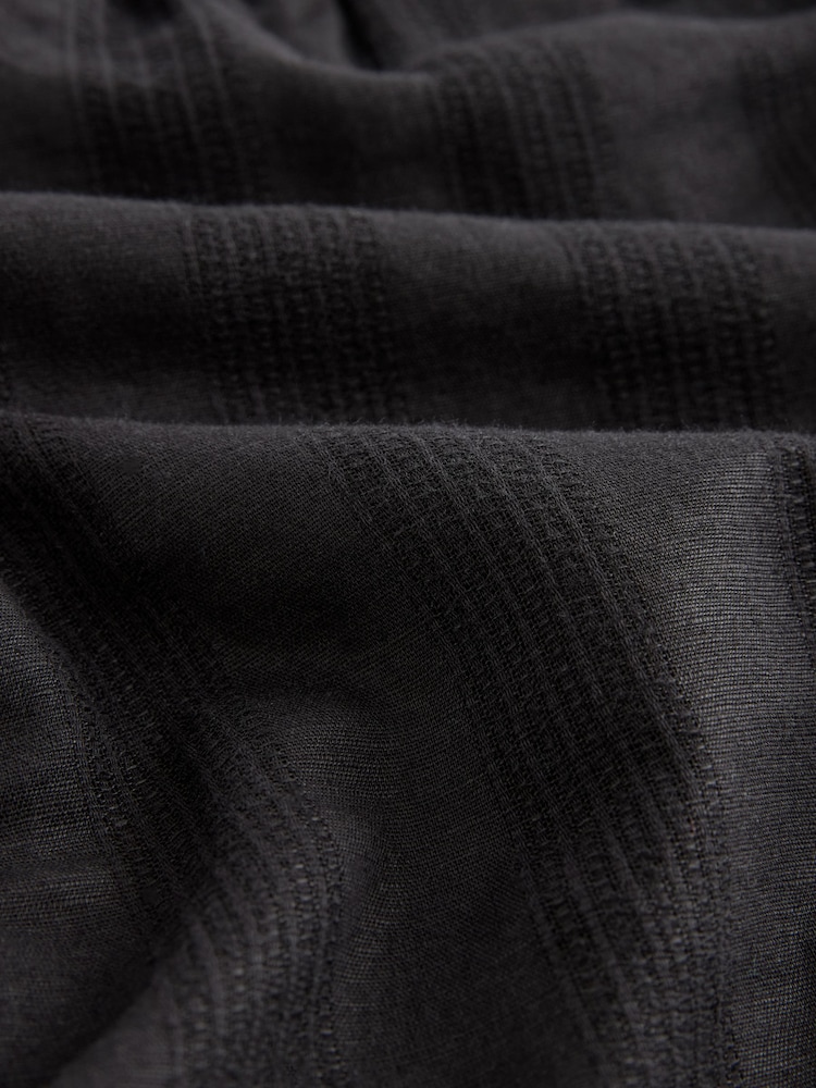 Schwarz - Shorts aus Leinenmischung - Bild 5 von 5