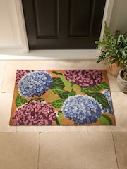 Hydrangea Floral Coir Doormat - صورة 1 من 5