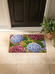 Hydrangea Floral Coir Doormat - صورة 2 من 5