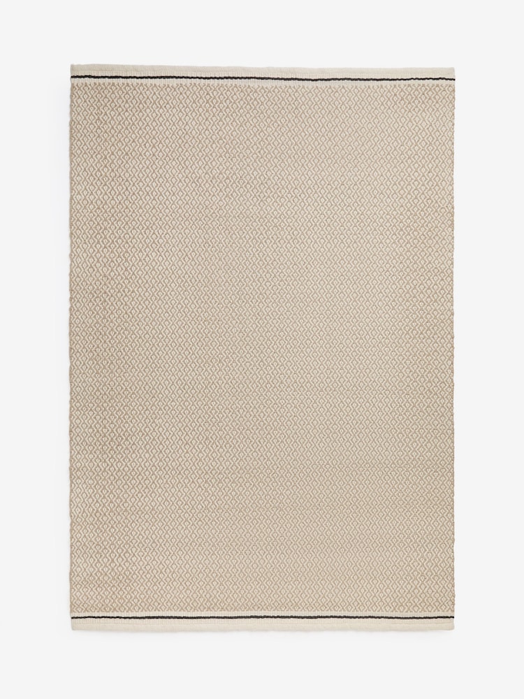 Light Natural Geometric Border Rug - Image 5 of 5