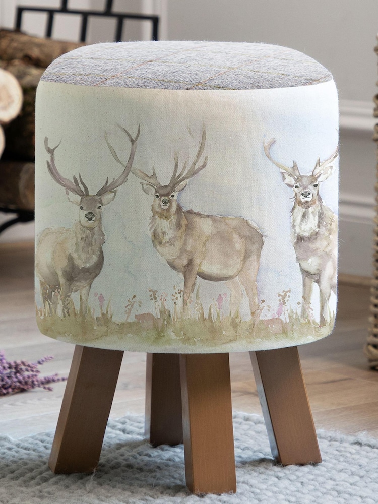 Voyage Maison Natural Monty Mooreland Stag Animal Footstool - Image 1 of 3