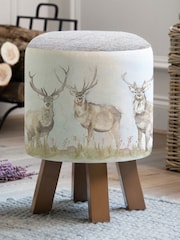 Voyage Maison Natural Monty Mooreland Stag Animal Footstool - Image 3 of 4