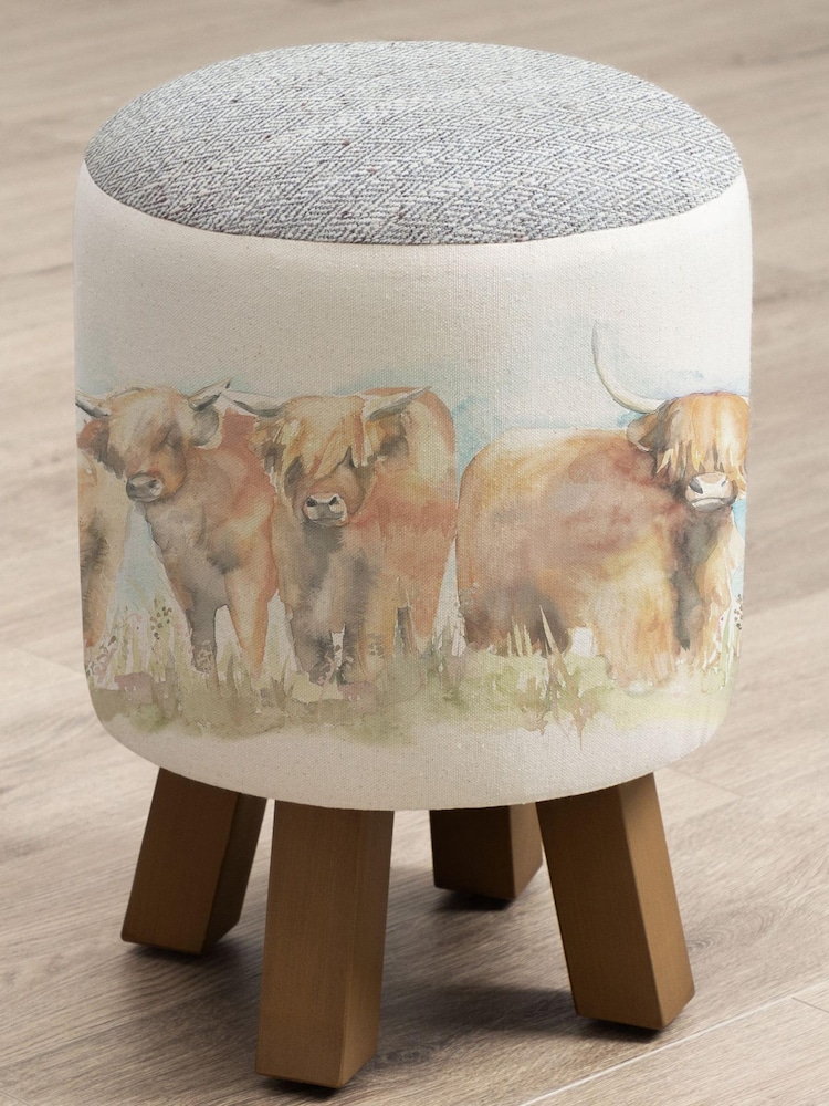 Voyage Maison Cream Monty Highland Cattle Animal Footstool - Image 3 of 3 Voyage Maison Cream Monty Highland Cattle Animal Footstool - Image 3 of 3