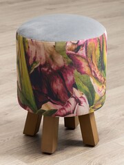 Voyage Maison Fuchsia Monty Heligan Floral Classic Footstool - Image 3 of 3