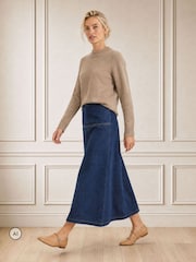 Aspiga Blue Dropped Waist Denim Skirt - Image 3 of 4