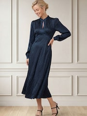 Aspiga Satin Jacquard Spot Dress - Imagen 2 de 4