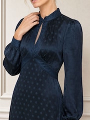 Aspiga Satin Jacquard Spot Dress - Imagen 3 de 4