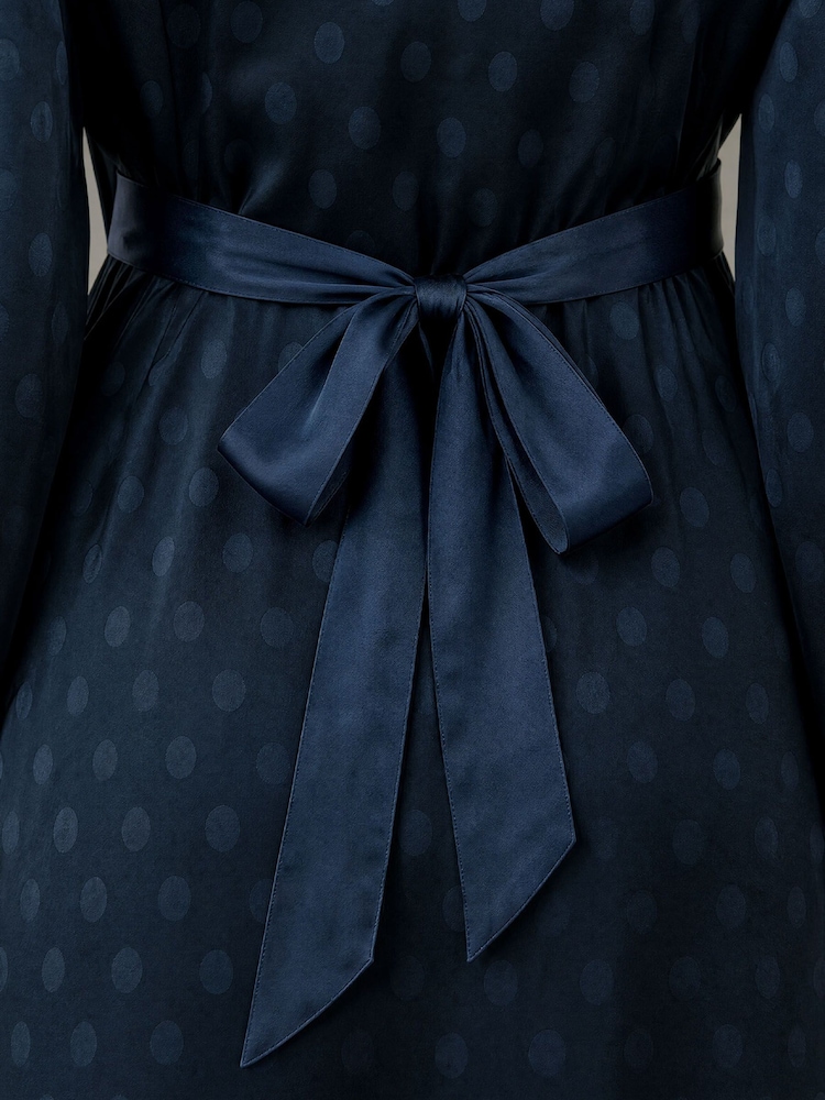 Aspiga Satin Jacquard Spot Dress - Imagen 4 de 4