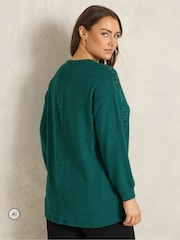 Evans Green Sequin Embellished Top - Image 3 of 6