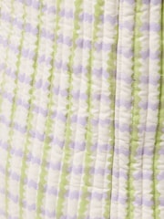 Oliver Bonas Cream Lumu Block Printed Wavy Fabric Laundry Bag - Image 4 of 4