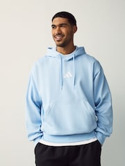 adidas Blue Essentials Feelcozy Fleece Hoodie - Image 1 of 6