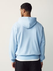 adidas Blue Essentials Feelcozy Fleece Hoodie - Image 3 of 6