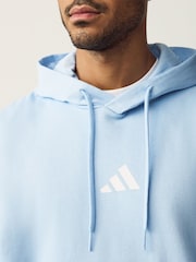 adidas Blue Essentials Feelcozy Fleece Hoodie - Image 4 of 6