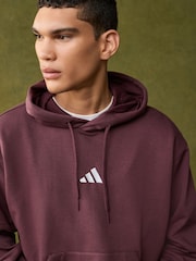 adidas Red Essentials Feelcozy Fleece Hoodie - Image 5 of 6