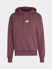 adidas Red Essentials Feelcozy Fleece Hoodie - Image 6 of 6