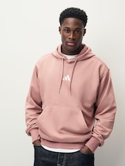 adidas Dark Red Essentials Feelcozy Fleece Hoodie - Image 1 of 5