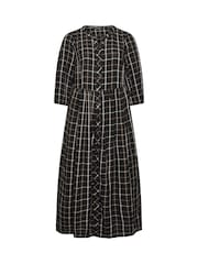 Evans Black Check Tiered Maxi Dress - Image 5 of 6