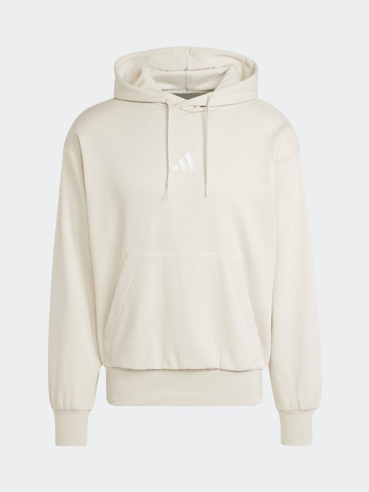 adidas Grey Essentials Feelcozy Fleece Hoodie - Image 6 of 6