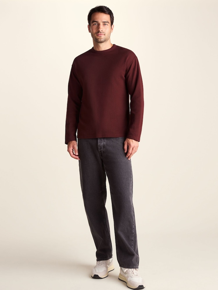 Tog 24 Brown Ainsdale Long Sleeve T-Shirt - Image 2 of 6 Tog 24 Brown Ainsdale Long Sleeve T-Shirt - Image 2 of 6