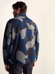 Tog 24 Blue Zermatt Relaxed Fit Sherpa Fleece Zip Neck - Image 3 of 7
