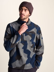 Tog 24 Blue Zermatt Relaxed Fit Sherpa Fleece Zip Neck - Image 6 of 7