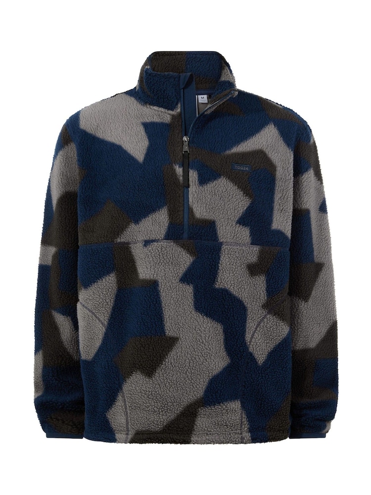 Tog 24 Blue Zermatt Relaxed Fit Sherpa Fleece Zip Neck - Image 7 of 7 Tog 24 Blue Zermatt Relaxed Fit Sherpa Fleece Zip Neck - Image 7 of 7