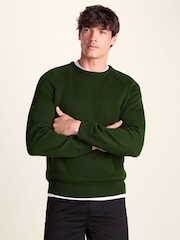 Tog 24 Green Chesney Crew Neck Knit Jumper - Image 1 of 6