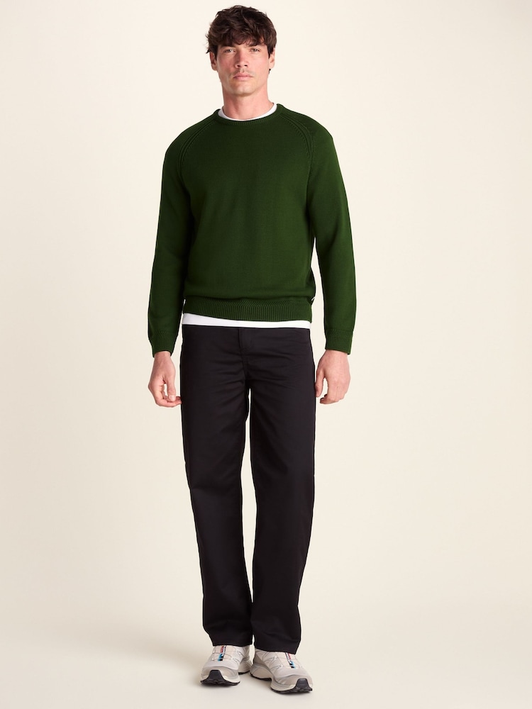 Tog 24 Green Chesney Crew Neck Knit Jumper - Image 2 of 6 Tog 24 Green Chesney Crew Neck Knit Jumper - Image 2 of 6