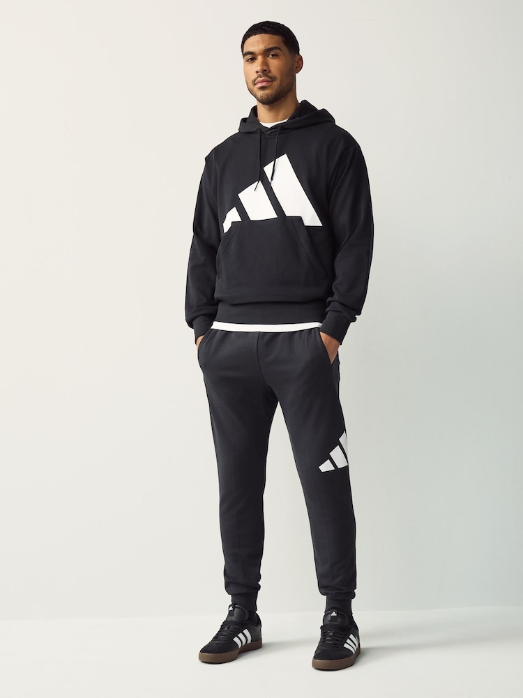 adidas Black Essentials Big Logo French Terry Joggers - Image 3 of 6