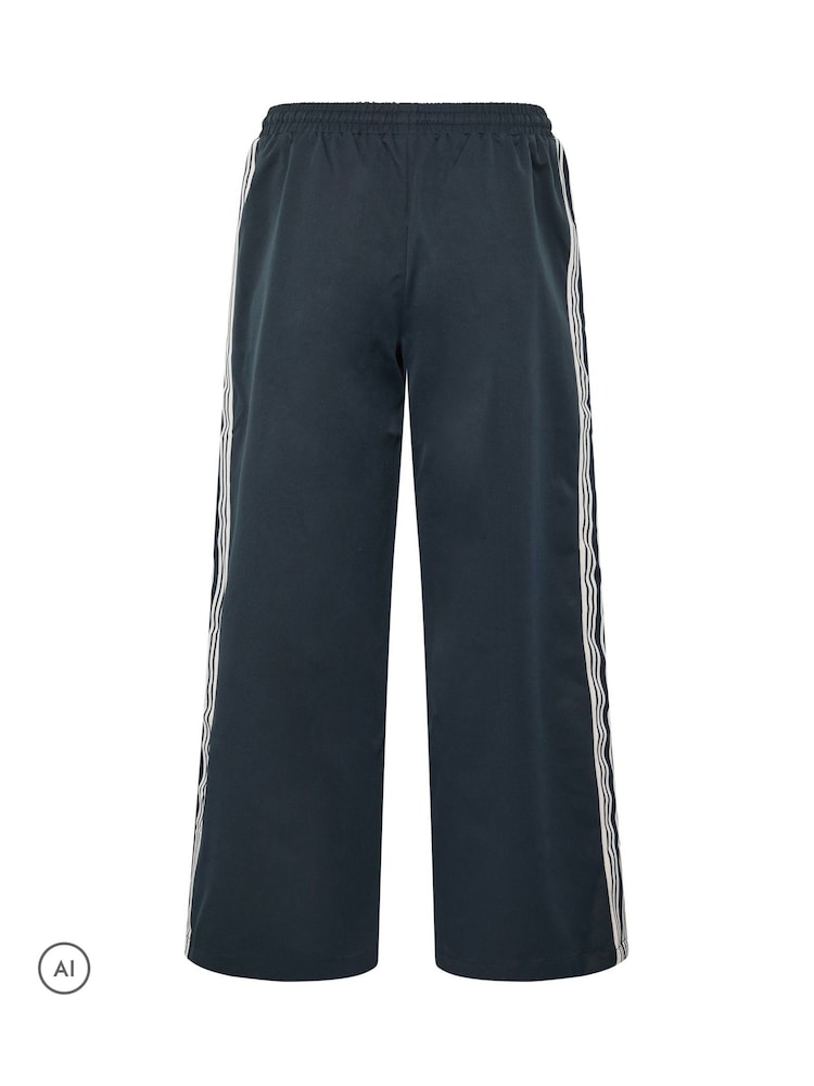 PixieGirl Petite Blue Side Striped Wide Leg Joggers - Image 2 of 2 PixieGirl Petite Blue Side Striped Wide Leg Joggers - Image 2 of 2