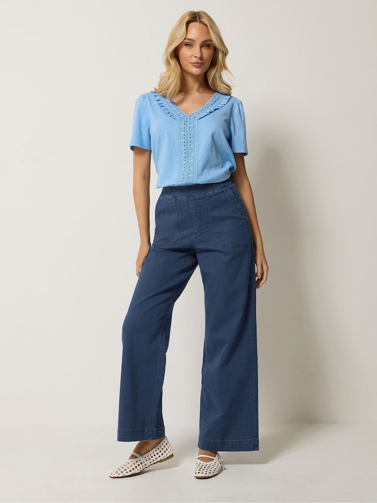 M&Co Petite Wide Leg Carpenter Jeggings - Изображение 2 5