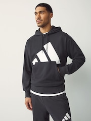 adidas Black Essentials Big Logo French Terry Hoodie - Image 1 of 6