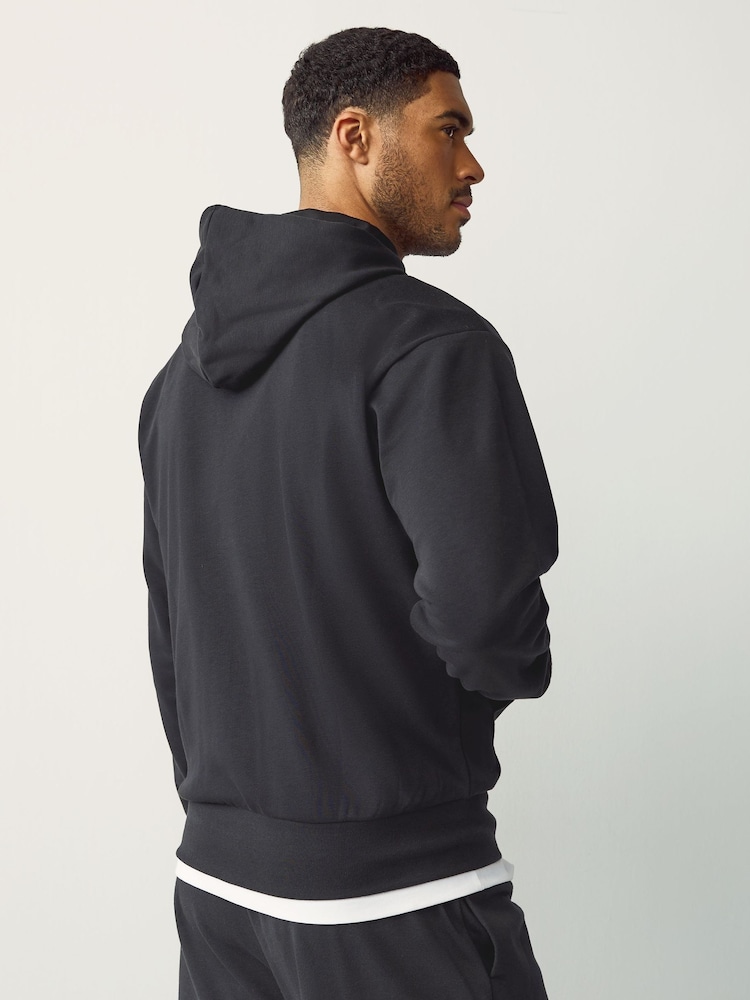 adidas Black Essentials Big Logo French Terry Hoodie - Image 2 of 6