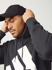 adidas Black Essentials Big Logo French Terry Hoodie - Image 4 of 6