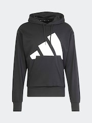 adidas Black Essentials Big Logo French Terry Hoodie - Image 6 of 6