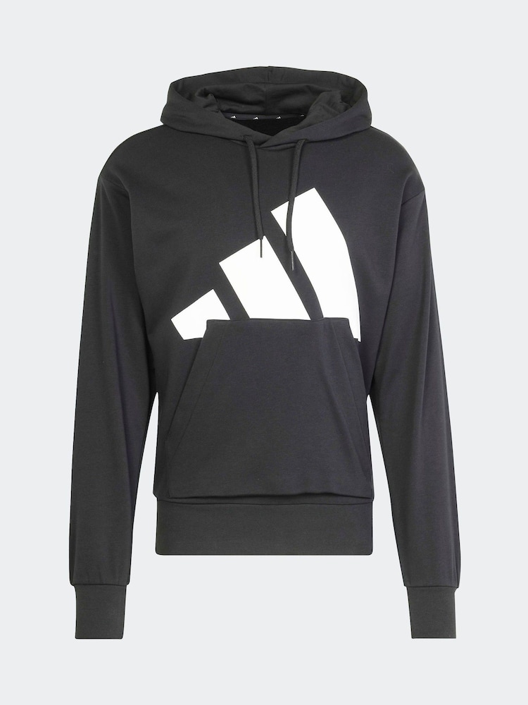 adidas Black Essentials Big Logo French Terry Hoodie - Image 6 of 6