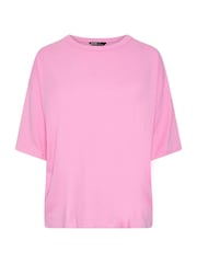 Yours Curve Pink Oversized Boxy T-Shirt - Image 5 of 6