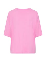 Yours Curve Pink Oversized Boxy T-Shirt - Image 6 of 6