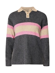 Long Tall Sally Jersey de rugby de punto a rayas - Imagen 5 de 5