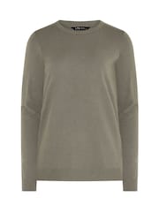 Long Tall Sally Grey Knitted Crew Neck Jumper - Image 5 of 5