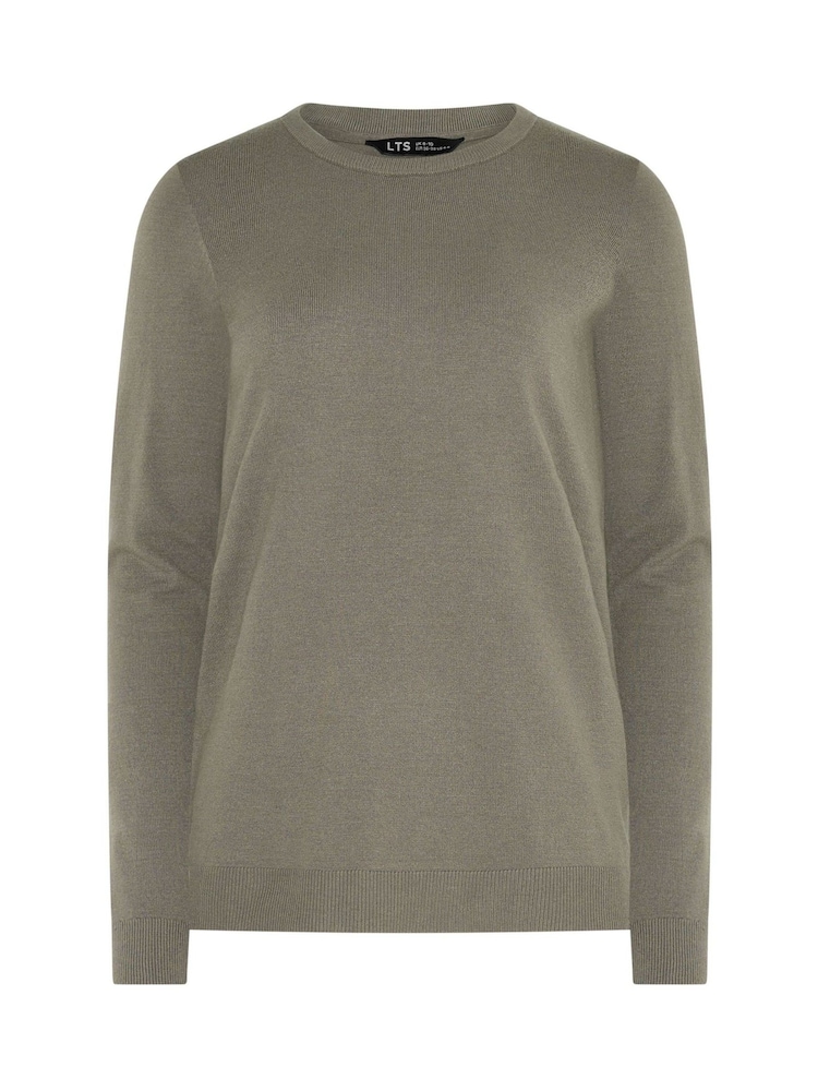 Long Tall Sally Grey Knitted Crew Neck Jumper - Image 5 of 5 Long Tall Sally Grey Knitted Crew Neck Jumper - Image 5 of 5