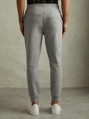 Reiss Grey Melange Premier Interlock-Jersey Drawstring Joggers - Image 4 of 6