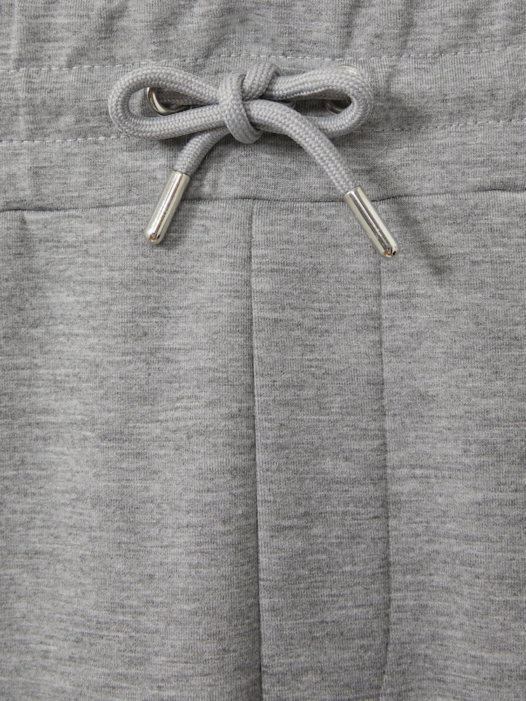Reiss Grey Melange Premier Interlock-Jersey Drawstring Joggers - Image 6 of 6
