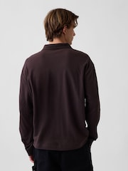 Gap Brown Oversized Pique Polo Shirt - Image 2 of 4