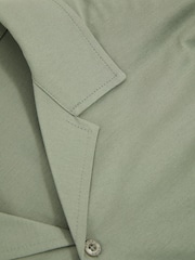 Reiss Mint Green Caspa Mercerised Jersey Cuban Collar Shirt - Image 5 of 5