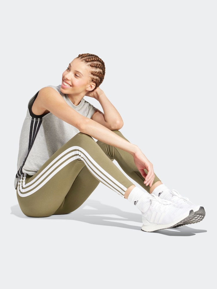 Groen - adidas legging met 3-Stripe - Image 8 of 10